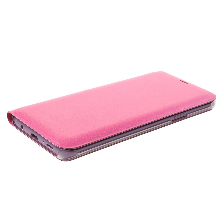 Litchi Texture Card Holder Leather Case for Samsung Galaxy S9+ SM-G965 - Rose-4