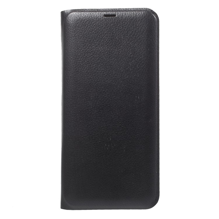 Litchi Texture Card Holder Leather Cover for Samsung Galaxy S9 Plus SM-G965 - Black-1