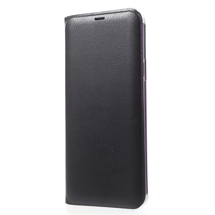 Litchi Texture Card Holder Leather Cover for Samsung Galaxy S9 Plus SM-G965 - Black-3