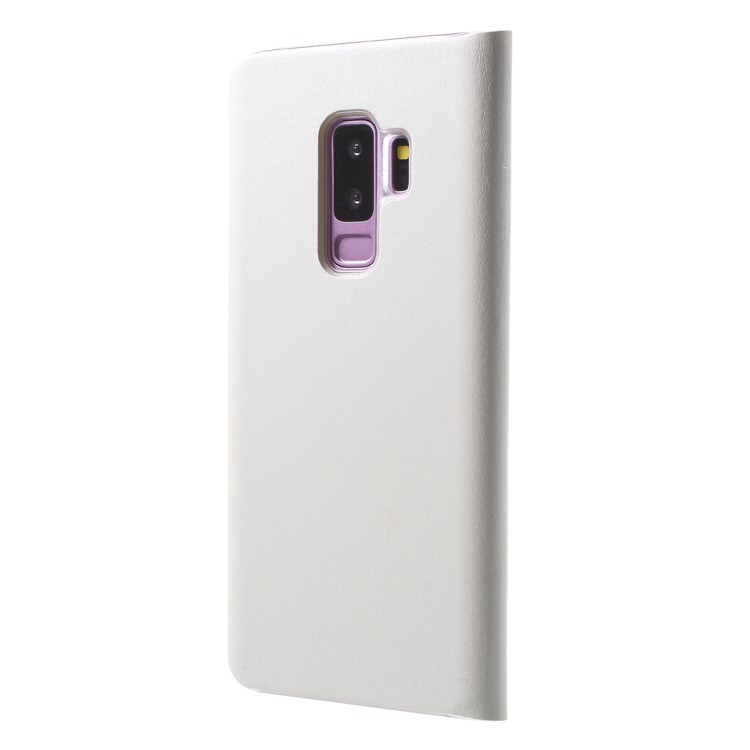 Litchi Texture Card Holder Leather Shell for Samsung Galaxy S9 Plus SM-G965 - White-2