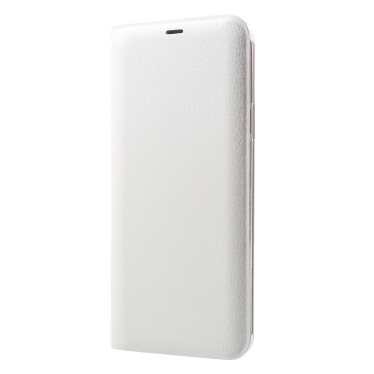 Litchi Texture Card Holder Leather Shell for Samsung Galaxy S9 Plus SM-G965 - White-3