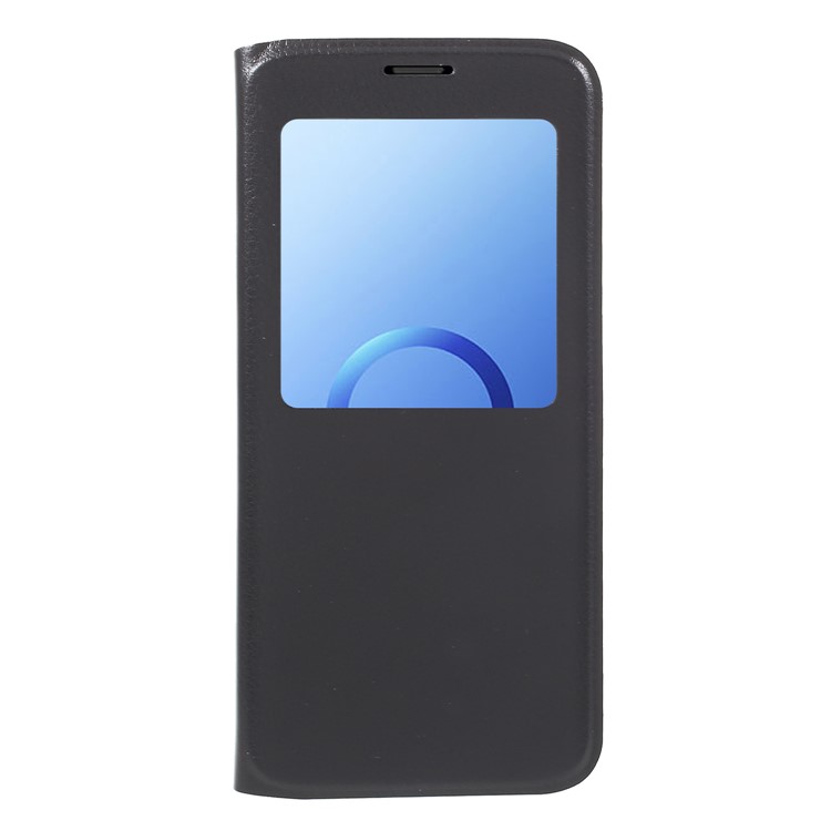 Litchi Texture View Window Leather Case for Samsung Galaxy S9 G960 - Black-3