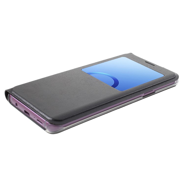 Litchi Texture View Window Leather Case for Samsung Galaxy S9+ SM-G965 - Black-4