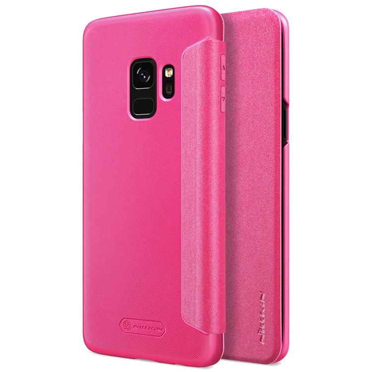 NILLKIN Sparkle Series Flip Leather Phone Cover for Samsung Galaxy S9 SM-G960 - Rose