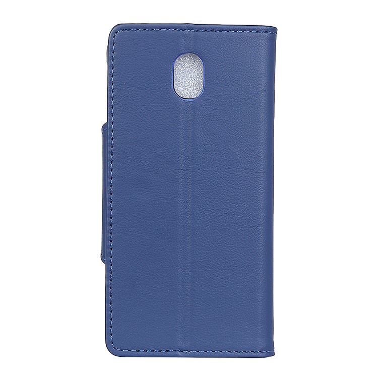 Textured PU Leather Wallet Mobile Case for Samsung Galaxy J3 (2017) EU Version / J3 Pro (2017) - Blue-2
