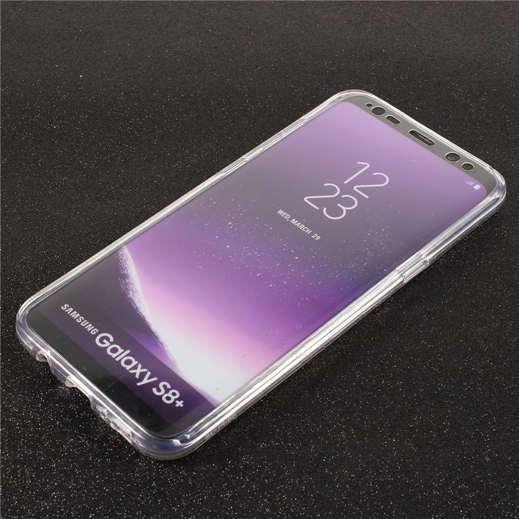 Touchable Acrylic TPU Hybrid Front + Soft TPU Hybrid Mobile Cover for Samsung Galaxy S8 Plus G955 - Transparent-2