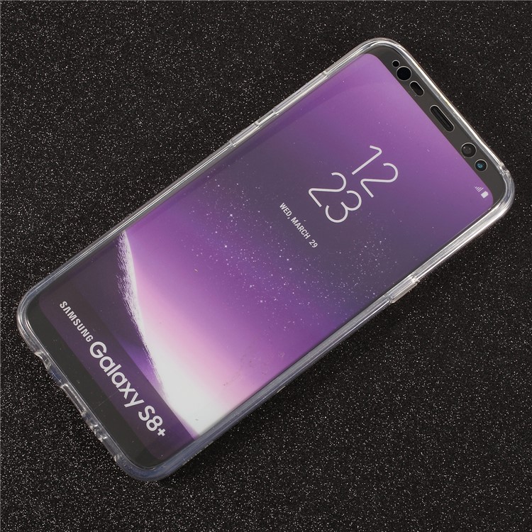 Touchable Acrylic TPU Hybrid Front + Soft TPU Hybrid Mobile Cover for Samsung Galaxy S8 Plus G955 - Transparent-5