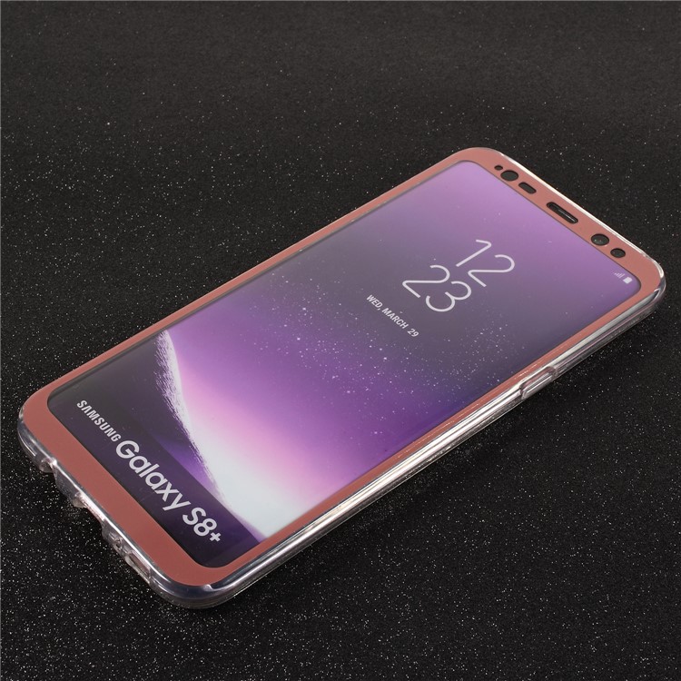 Touchable Acrylic TPU Hybrid Front + Soft TPU Hybrid Shell for Samsung Galaxy S8+ G955 - Red-2