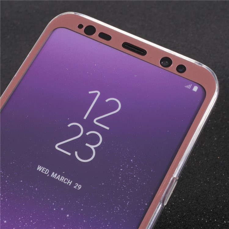 Touchable Acrylic TPU Hybrid Front + Soft TPU Hybrid Shell for Samsung Galaxy S8+ G955 - Red-3