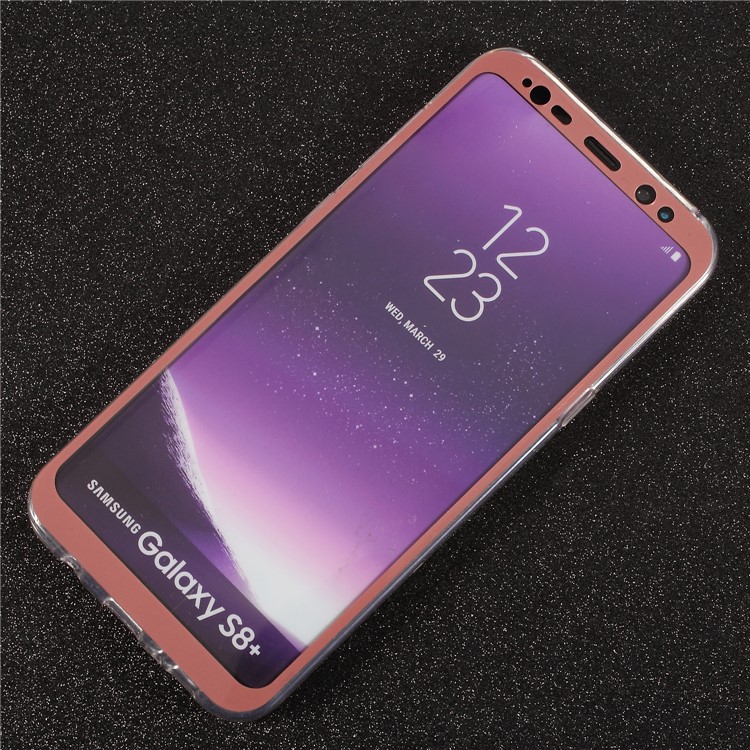Touchable Acrylic TPU Hybrid Front + Soft TPU Hybrid Shell for Samsung Galaxy S8+ G955 - Red-5