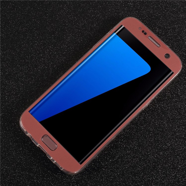 Touchable Acrylic TPU Hybrid Front + Soft TPU Back Phone Case for Samsung Galaxy S7 edge - Red-2