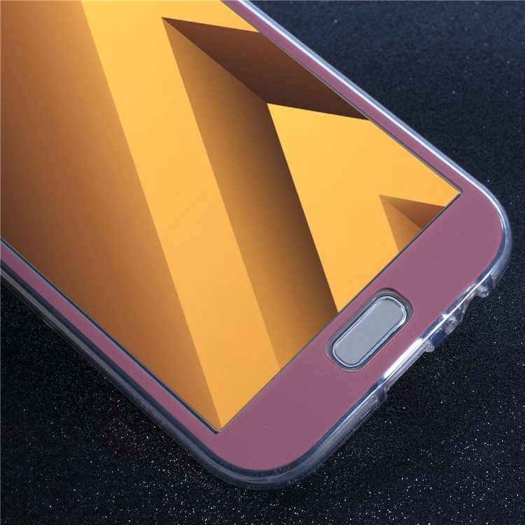 2-in-1 Touchable Mobile Phone Case (Acrylic Front + TPU Back) for Samsung Galaxy A3 (2017) - Pink-4