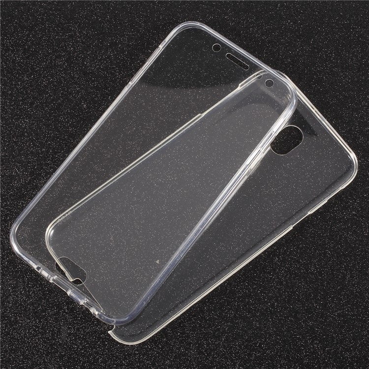 Touchable Acrylic TPU Hybrid Front + TPU Combo Cover for Samsung Galaxy J5 (2017) EU Version / J5 Pro (2017) - Transparent-1