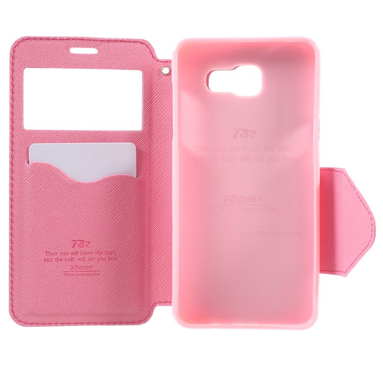 ROAR Diary View Leather Shell for Samsung Galaxy A5 SM-A510F (2016) - Rose-4
