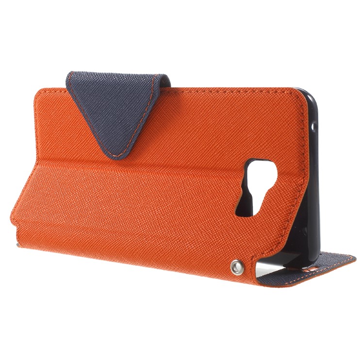 ROAR KOREA Diary View Leather Stand Cover for Samsung Galaxy A5 SM-A510F (2016) - Orange-3