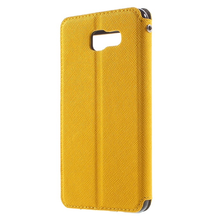 ROAR KOREA Diary View Leather Stand Case for Samsung Galaxy A5 SM-A510F (2016) - Yellow-2