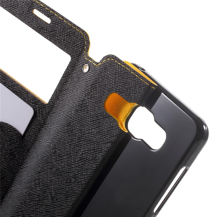 ROAR KOREA Diary View Leather Stand Case for Samsung Galaxy A5 SM-A510F (2016) - Yellow-5