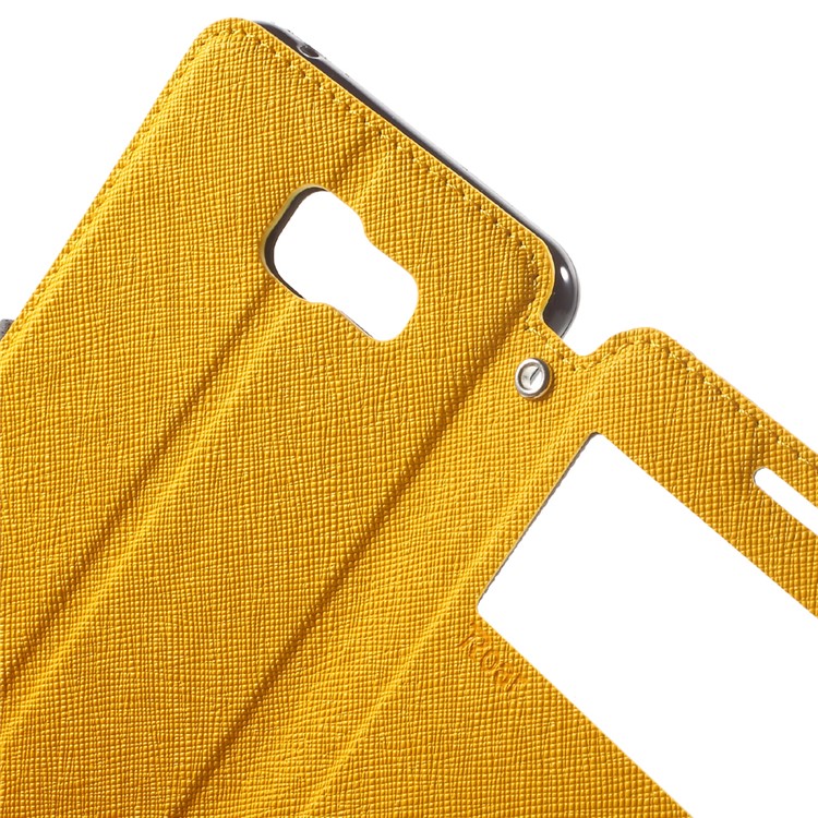 ROAR KOREA Diary View Leather Stand Case for Samsung Galaxy A5 SM-A510F (2016) - Yellow-6