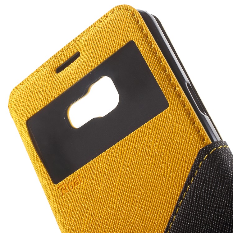 ROAR KOREA Diary View Leather Stand Case for Samsung Galaxy A5 SM-A510F (2016) - Yellow-7