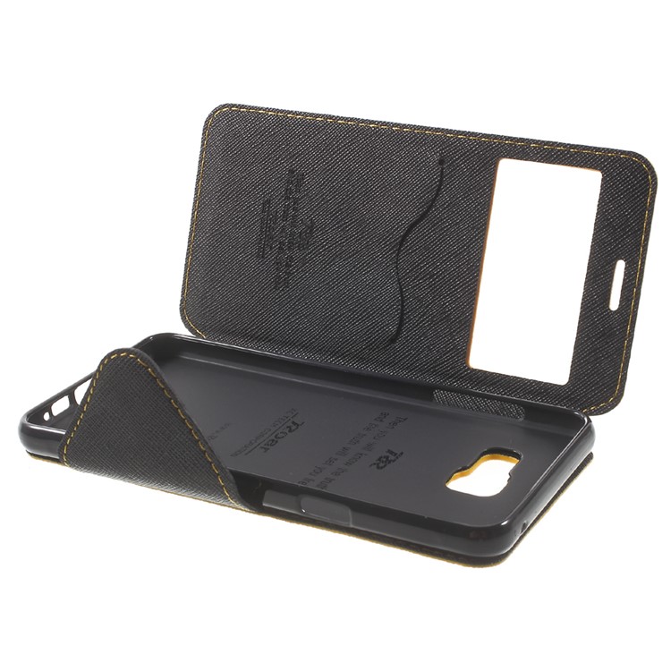 ROAR KOREA Diary View Leather Stand Case for Samsung Galaxy A5 SM-A510F (2016) - Yellow-9