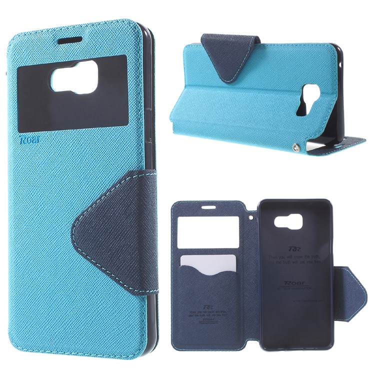 

ROAR KOREA Diary View Leather Flip Case for Samsung Galaxy A5 SM-A510F (2016) - Baby Blue