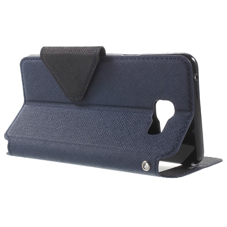 ROAR KOREA Diary View Leather Cover for Samsung Galaxy A5 SM-A510F (2016) - Dark Blue-3
