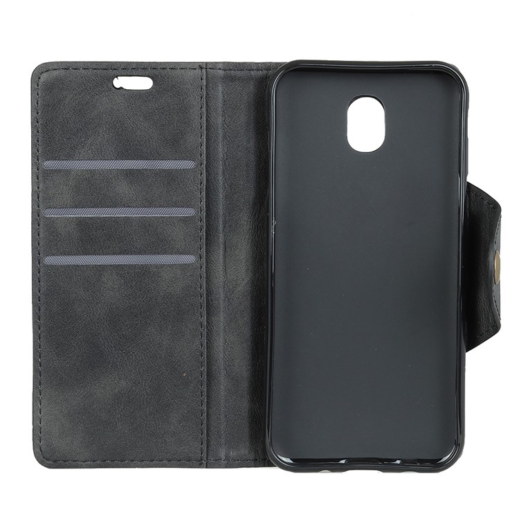 PU Leather Wallet Stand Cell Phone Case for Samsung Galaxy J3 (2017) EU Version / J3 Pro (2017) - Black-3