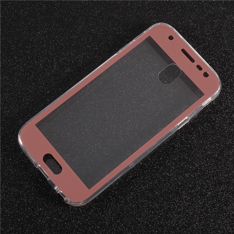 2-in-1 Touchable Mobile Phone Case (Acrylic Front + TPU Back) for Samsung Galaxy J3 (2017) EU Version/J3 Pro (2017) - Pink-2