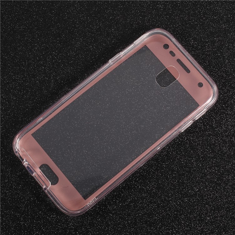 2-in-1 Touchable Mobile Phone Case (Acrylic Front + TPU Back) for Samsung Galaxy J3 (2017) EU Version/J3 Pro (2017) - Pink-3