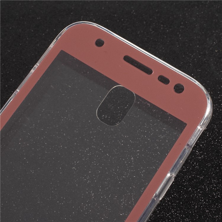 2-in-1 Touchable Mobile Phone Case (Acrylic Front + TPU Back) for Samsung Galaxy J3 (2017) EU Version/J3 Pro (2017) - Pink-4
