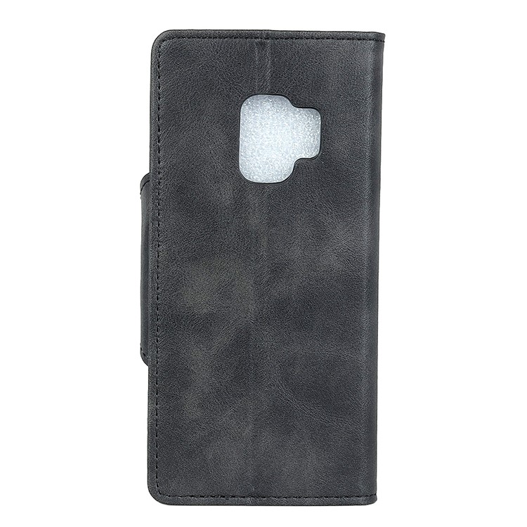 PU Leather Wallet Stand Cell Phone Case for Samsung Galaxy S9 G960 - Black-2
