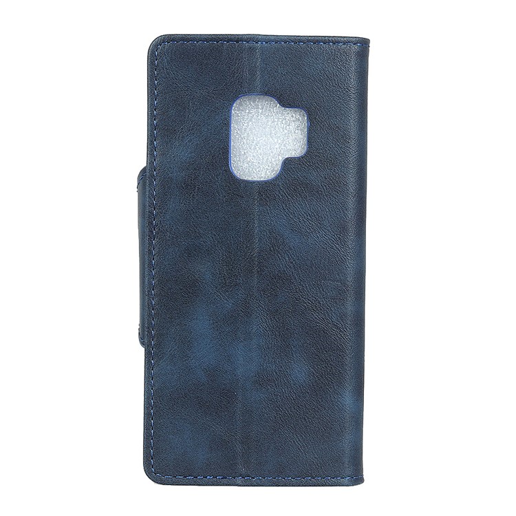 PU Leather Wallet Stand Phone Protection Cover Shell for Samsung Galaxy S9 G960 - Blue-2