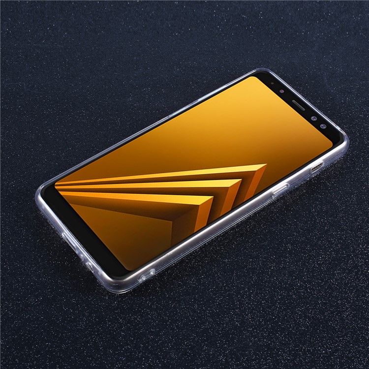 Acrílico Cristalino + Capa De Invólucro Híbrido TPU Para Samsung Galaxy A8 (2018)-3