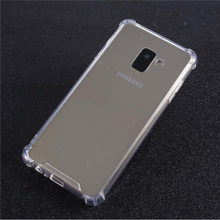 Acrílico Cristalino Resistente A Gotas + Capa De Telefone Híbrido TPU Para Samsung Galaxy Coaxial A8 (2018)-2