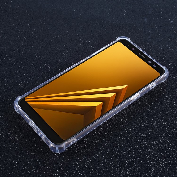 Acrílico Cristalino Resistente A Gotas + Capa De Telefone Híbrido TPU Para Samsung Galaxy Coaxial A8 (2018)-3