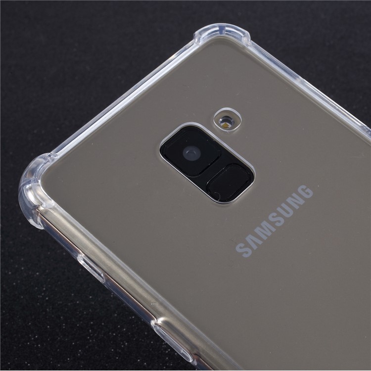 Acrílico Cristalino Resistente A Gotas + Capa De Telefone Híbrido TPU Para Samsung Galaxy Coaxial A8 (2018)-4