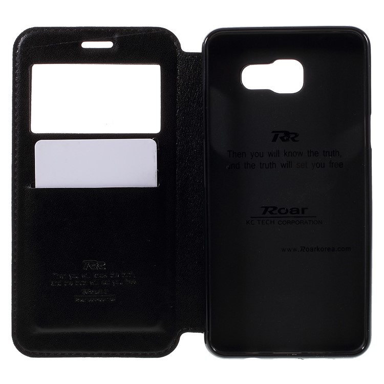 ROAR Noble Leather View Case for Samsung Galaxy A5 SM-A510F (2016) - Black-6