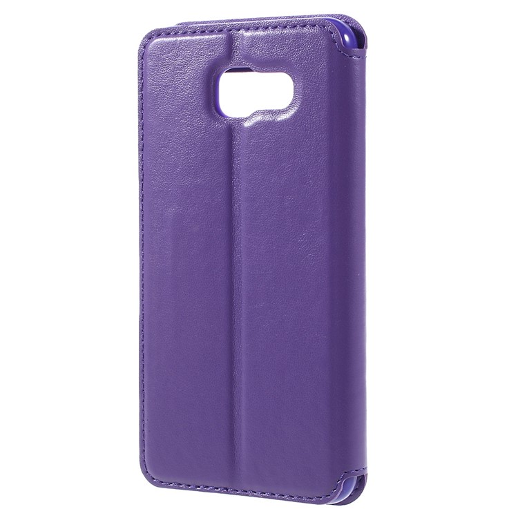ROAR CORÉE Case Stand Fenêtre en cuir pour Samsung A5 SM-A510F (2016) - Violet-2