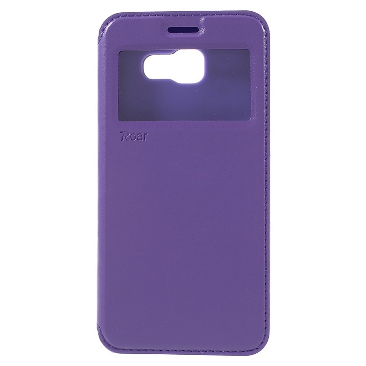 ROAR CORÉE Case Stand Fenêtre en cuir pour Samsung A5 SM-A510F (2016) - Violet-3