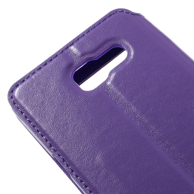 ROAR CORÉE Case Stand Fenêtre en cuir pour Samsung A5 SM-A510F (2016) - Violet-9
