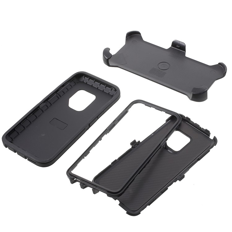 Heavy Duty Kickstand Belt Clip PC + TPU Hybrid Case for Samsung Galaxy S9 G960 - Black-10