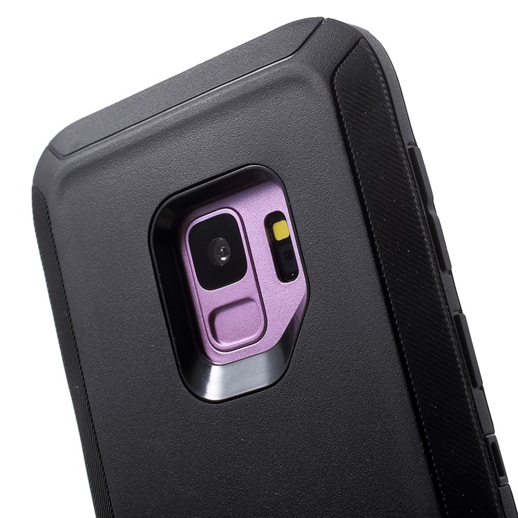 Heavy Duty Kickstand Belt Clip PC + TPU Hybrid Case for Samsung Galaxy S9 G960 - Black-9