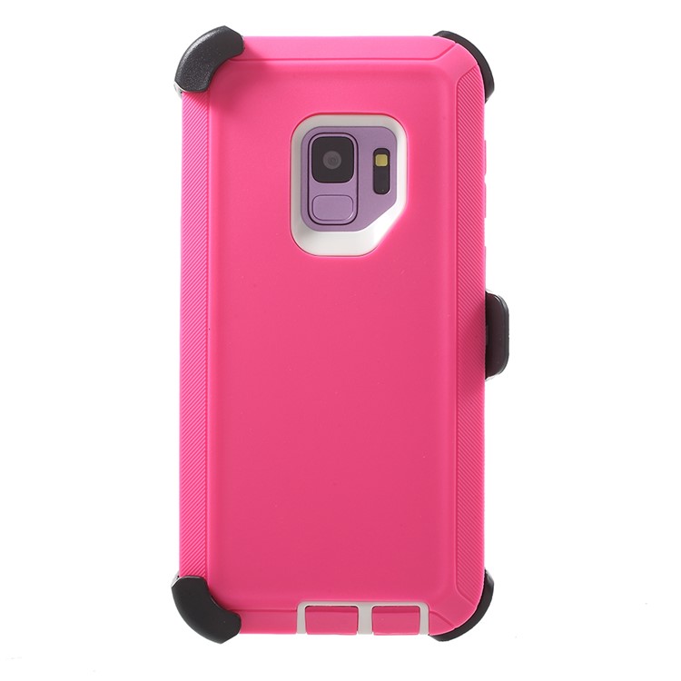 Heavy Duty Kickstand Belt Clip PC + TPU Hybrid Phone Casing for Samsung Galaxy S9 G960 - Rose-2