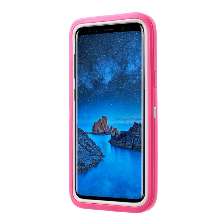 Heavy Duty Kickstand Belt Clip PC + TPU Hybrid Phone Casing for Samsung Galaxy S9 G960 - Rose-5