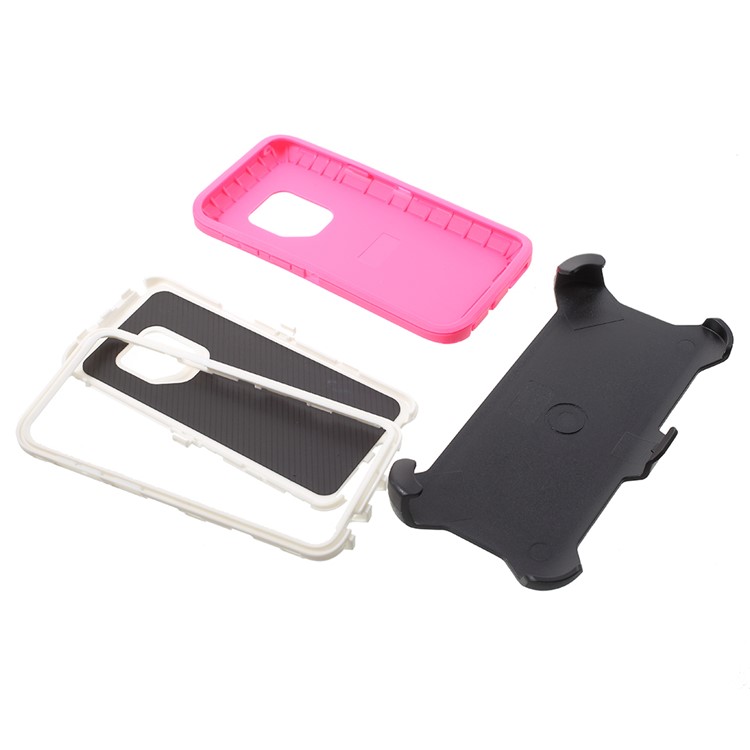 Heavy Duty Kickstand Belt Clip PC + TPU Hybrid Phone Casing for Samsung Galaxy S9 G960 - Rose-8
