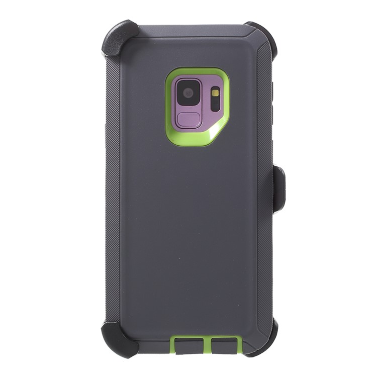 Heavy Duty Kickstand Belt Clip PC + TPU Hybrid Mobile Shell for Samsung Galaxy S9 G960 - Green-2