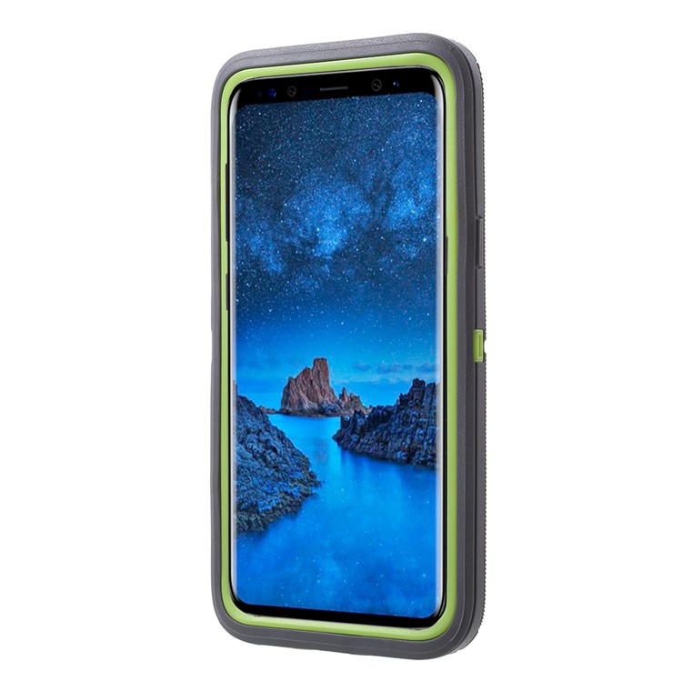 Heavy Duty Kickstand Belt Clip PC + TPU Hybrid Mobile Shell for Samsung Galaxy S9 G960 - Green-5
