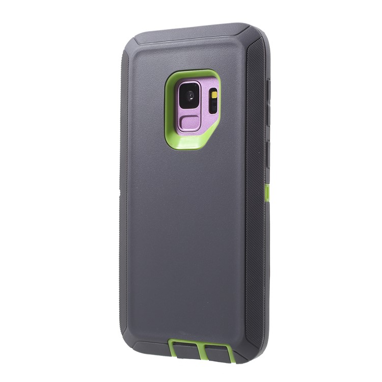 Heavy Duty Kickstand Belt Clip PC + TPU Hybrid Mobile Shell for Samsung Galaxy S9 G960 - Green-6