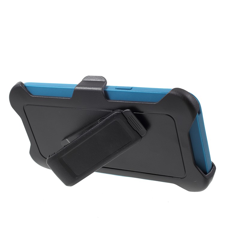 Heavy Duty Kickstand Belt Clip PC + TPU Hybrid Protective Case for Samsung Galaxy S9 G960 - Baby Blue-4