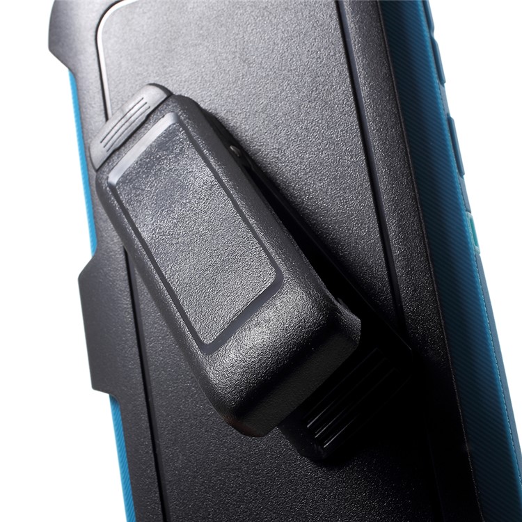 Heavy Duty Kickstand Belt Clip PC + TPU Hybrid Protective Case for Samsung Galaxy S9 G960 - Baby Blue-5